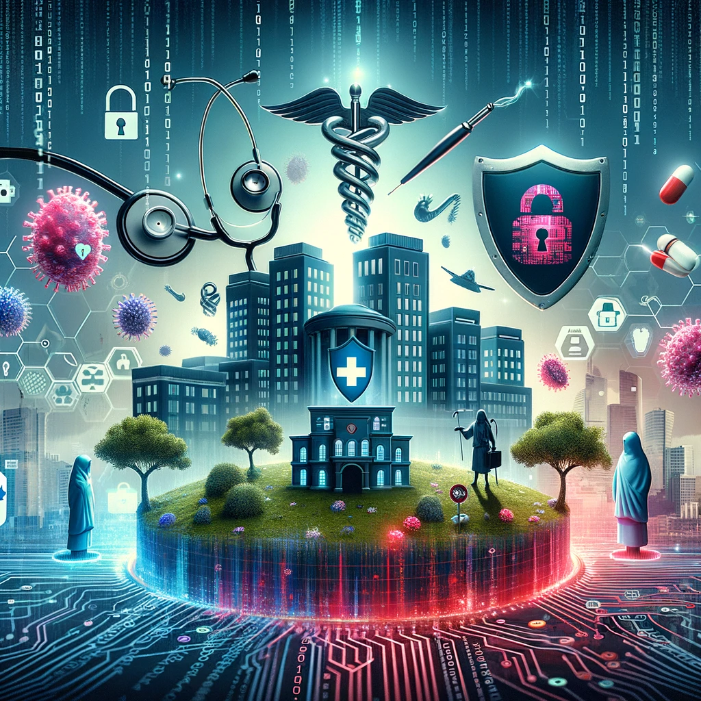 The urgency and collaboration needed between the healthcare sector and cybersecurity measures in the wake of a significant ransomware attack, highlighting the role of government or regulatory bodies in providing protection and solutions.