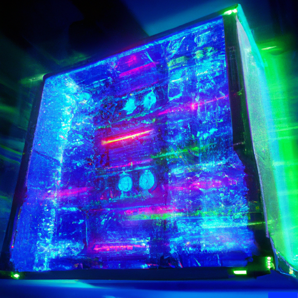 A colossal, gleaming supercomputer